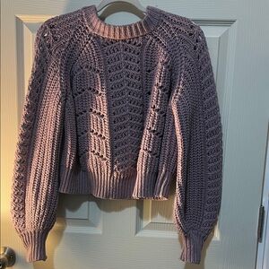 Elegant Lavender Knit Sweater